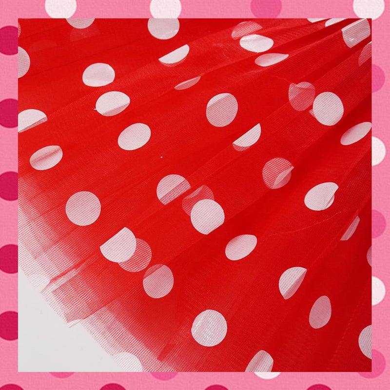 WINROLA Girls' Polka Dot Tutu Glitter Ballet 3 Layer Tulle Dance Skirt Mouse Little Girls 3-8Y Costume Dress Up Tutu - Image 5